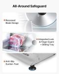 VEVOR Meat Slicer, 7.5" Electric Deli Slicer with 2 SUS420 Blades & 0-0.6" Adjustable Thickness, 200W Home Food-Slicer for Frozen Meat, Ham, Baguett, Steak, UL Approved