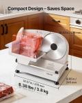 VEVOR Meat Slicer, 7.5" Electric Deli Slicer with 2 SUS420 Blades & 0-0.6" Adjustable Thickness, 200W Home Food-Slicer for Frozen Meat, Ham, Baguett, Steak, UL Approved