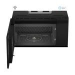 SHARP SMO1759JS Smart Over the Range Microwave Oven with 13.6" Carousel Turntable, 30-inch, 1.7 Cubic Feet, 1,000 Watt, 300CFM Fan, Sensor Cooking, Compatible with Alexa, Edge to Edge Black Glass