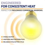 Xinafan Food Warming Heat Lamp Bulbs Compatible with Hatco 02.30.265 Food Warmer, Hi-Temp Resistant Buffet Drawer Countertop Drop-in Warmers Light Heat Bulbs, 40W, E26 Base, 8 Pack