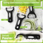 Spring Chef Swivel Vegetable Peeler with Soft Grip