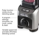 Hamilton Beach Professional Quiet Shield Blender, 1500 Watts Peak Power, 32oz BPA Free Jar, 4 Programs & Variable Speed Dial for Smoothies, Ice Crush, Puree, Silver (58870)