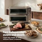 Ninja Double Oven Pro Smart XL Countertop Oven & Air Fryer | 12-in-1 Versatility with Smart Finish & DualZone Tech to Cook 2 Meals at Once | Fits up to 4.5lb Chicken | Silver | DCT821