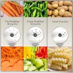 FIMEI 12-Cup Food Processor and Vegetable Chopper, 600W Electric Food Chopper for Slicing, Shredding, Chopping, Pureeing, Dough, Baby Food Maker, Large Feed Chute, Dishwasher Safe Bowl