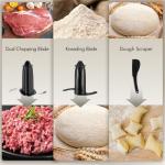 FIMEI 12-Cup Food Processor and Vegetable Chopper, 600W Electric Food Chopper for Slicing, Shredding, Chopping, Pureeing, Dough, Baby Food Maker, Large Feed Chute, Dishwasher Safe Bowl