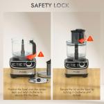 FIMEI 12-Cup Food Processor and Vegetable Chopper, 600W Electric Food Chopper for Slicing, Shredding, Chopping, Pureeing, Dough, Baby Food Maker, Large Feed Chute, Dishwasher Safe Bowl