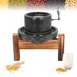 Stone Grain Mill Hand Grinder for Flour, Manual Granite Stone Mill with Stainless Steel Handle, Traditional Countertop Disc Grinder for Dry & Wet Use, Seeds, Nuts, Corn, Soybeans (7.8 x 11.8 in)