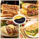 Tortilla Sealer Crimper Press - 3-in-1Quesadilla Maker for 6, 8, 10 Inch Multi-Size Quesadilla Crimper | Burrito Maker for Large Batches, Tacos & Empanadas | BPA-Free & Dishwasher Safe