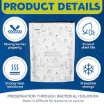 30PCS Reusable Aluminum Foil Sealable Storage Bags, Upgraded Reusable Aluminum Foil Freezer Bags with Label and Upgraded Zipper for Meat and Seafood, 3 Boxes 30Pcs Total (Large Size)