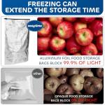 30PCS Reusable Aluminum Foil Sealable Storage Bags, Upgraded Reusable Aluminum Foil Freezer Bags with Label and Upgraded Zipper for Meat and Seafood, 3 Boxes 30Pcs Total (Large Size)