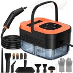 Steam Cleaner, Portable Steamer for Cleaning with 16pcs Accessories, 6-Level Adjustable, 15s Heat-Up, Handheld Steam Cleaner for Home, Tile, Grease, Dirt, Grout, Car Detailing