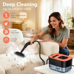 Steam Cleaner, Portable Steamer for Cleaning with 16pcs Accessories, 6-Level Adjustable, 15s Heat-Up, Handheld Steam Cleaner for Home, Tile, Grease, Dirt, Grout, Car Detailing