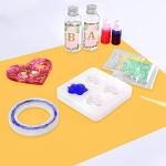 Silicone Mat, IKOCO 15.7"x 11.8" Silicone Craft Mat for Playdough A3 Large Nonstick Resin Molds Sheets for Epoxy Resin Jewelry Casting, Purple and Yellow