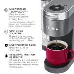 Keurig K-Supreme Single Serve K-Cup Pod Coffee Maker, MultiStream Technology, 4 Brew Sizes, 66oz Dual-Position Removable Reservoir, Gray (Renewed)