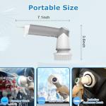DAESUNG Electric Spin Scrubber, Cordless Power Scrubber & Electric Cleaning Brush with 7 Replaceable Heads, Dual Speed IPX7 Waterproof Handheld Scrubber for Bathroom, Shower & Tile Cleaning