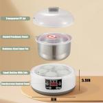 Yogurt Maker Machine 36 Hour, Probiotic Yogurt Maker with Temperature Control and 36 Hour Timer, 1.2L Yogurt Machine with LCD Display, Multi-Function Yogurt Machine for Home Use (With 5 Cups)