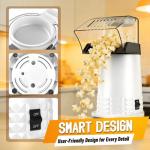 1200W Quick Popcorn Popper, ETL Certified Oil-Free Healthy Air Popper, 4.5-Quart Popcorn Maker for Movie Nights & Parties, White