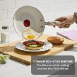 T-fal Signature Nonstick 12 Piece Cookware Set, Oven Safe Up to 350°F, Dishwasher Safe, Pots and Pans Set, Includes Frying Pans, Saucepan, Stockpot, Cooking Utensils, Cream