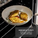 T-fal Signature Nonstick 12 Piece Cookware Set, Oven Safe Up to 350°F, Dishwasher Safe, Pots and Pans Set, Includes Frying Pans, Saucepan, Stockpot, Cooking Utensils, Cream