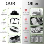 25-in-1 Vegetable Chopper with 13 Blades - Mandoline Slicer -Food Chopper w/Container - Cheese Grater - Veggie Salad Onion Chopper - Kitchen Gadget - Home Essentials - Kitchen Accessories