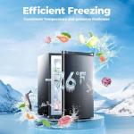 Electactic 3.0 Cu.ft Small Freezer, Mini Upright Freezer with Adjustable Thermostat, Removable Shelves, Reversible Single Door, for Bedroom/Home/Dorms/Apartment, Sanded Black