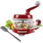 KIRKWOOD KITCHEN Multi-function Manual Food Processor Kitchen Meat Grinder Vegetable Chopper, Slicer Spinner Dicer for Fruits, Herbs, Lettuce, Salad Foods