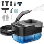 Steam Cleaner, Portable Steam Cleaner for Home with 1800W High Pressure, 15s Heat-Up,1600ML Large Tank, Handheld Steam Cleaner for Cleaning Upholstery, Tile, Car, Bathroom, Grout, Floor (Black)