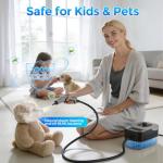 Steam Cleaner, Portable Steam Cleaner for Home with 1800W High Pressure, 15s Heat-Up,1600ML Large Tank, Handheld Steam Cleaner for Cleaning Upholstery, Tile, Car, Bathroom, Grout, Floor (Black)