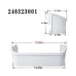 2 pack 240323001 Refrigerator Door Bin, Refrigerator Side Shelf Replacement Part, (15.95in long), Fit for frigidaire kenmore, Replace AP2115741, PS429724, AH429724, 240323007, (DON’T fit freezer door)