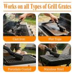 Electric BBQ Grill Brush for Outdoor, Electric BBQ Grill Cleaner with 3-Speed and Adjustable Angle, Rechargeable Grill Cleaning Brush for Barbecue Grates