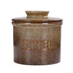Weigeqi Butter Jar, French-Style Butter Dish with Lid, with Water Line, Countertop Suitable, Housewarming Gift Box, Kitchen & Home Decoration (kiln-transformed white, )