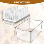 Kiss Core Upgrade Bread Slicer for Homemade Bread with Bread Box, Bread Slicing Guide Adjustable Width, Foldable and Compact Cutting Guide with Crumb Tray, Suitability for Homemade Bread, Bagels,Cakes