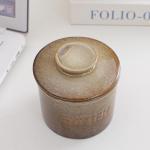 Weigeqi Butter Jar, French-Style Butter Dish with Lid, with Water Line, Countertop Suitable, Housewarming Gift Box, Kitchen & Home Decoration (kiln-transformed white, )