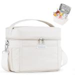 HOMESPON Lunch Box for Women Men - Insulated Lunch Bag Waterproof Lightweight Cooler Bag for Work, Picnic, Travel (Medium, Cream)