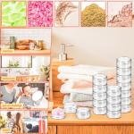 MotBach 200 Pack 3g Plastic Jars with Lids, 3ml Round Clear Cosmetic Containers Makeup Jars, 3gram Travel Size Container Jar with Spatulas for Makeup Lotion Cream Sample Ointment Salve Balm Powder