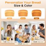 LCKSMAL 2.5LB Bread Maker with Built-in Electronic Scale, 25-in-1 Bread Machine, Beginner-Friendly with Adjustable Baking & Fermentation, Non-Stick Easy-Clean Pan, Quiet, 15H Delay, Recipes, Black