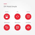 MyReuteri™ Complete Starter Culture – LRDR™ + 13 g FOS/Inulin Prebiotic Blend – Live Probiotic Cultures – Makes 6 Quarts Yogurt‑Like Cultured Dairy – Developed with Dr. William Davis