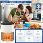 NEWBULIG Air Fryer, 6QT Square Airfryer with Visual Window, 400℉ Fast Heating Air Fryers Oven with Timer, Auto-Off, Non Toxic & Non Stick, Multiple 12 Modes for Roast, Bake, Dehydrate, Fry, Reheat