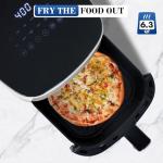 NEWBULIG Air Fryer, 6QT Square Airfryer with Visual Window, 400℉ Fast Heating Air Fryers Oven with Timer, Auto-Off, Non Toxic & Non Stick, Multiple 12 Modes for Roast, Bake, Dehydrate, Fry, Reheat