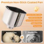 LCKSMAL 2.5LB Bread Maker with Built-in Electronic Scale, 25-in-1 Bread Machine, Beginner-Friendly with Adjustable Baking & Fermentation, Non-Stick Easy-Clean Pan, Quiet, 15H Delay, Recipes, Black