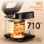 LCKSMAL 2.5LB Bread Maker with Built-in Electronic Scale, 25-in-1 Bread Machine, Beginner-Friendly with Adjustable Baking & Fermentation, Non-Stick Easy-Clean Pan, Quiet, 15H Delay, Recipes, Black