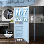 Summit 24" Bottom Freezer Refrigerator, Counter Depth Refrigerator- Freezer, Energy Star, White - FFBF121WLHD (Left Hand Door)