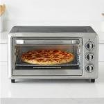 NEWBULIG 19QT Countertop Toaster Oven, 5-in-1 Multi-Functional Oven for Baking, Pizza, Broiling, Includes Baking Tray, Baking Rack, 0-450°F Temperature Control, 60-Min Timer, Stainless Steel
