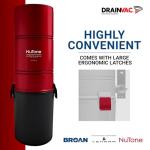 Drainvac Broan-nutone 650 Air watts Residential Central Vacuum System - Advanced HEPA Filtration with 99.97% dust and microparticle Capture, Anti-Vibration, Powerful Suction