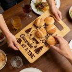 Happy Camper Bamboo Cutting Board for Rv CamperLovers, Small Camper Kitchen Essentials for Women Men, Camping Birthday Housewarming Gifts for Kitchen Decor, Making Memories One Campsite At a Time