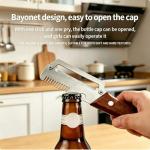 2-Pack Multifunctional Vegetable Peeler, 3 in 1 Kitchen Peeler with Wooden Handle, Grater & Bottle Opener for Potato, Carrot, Apple, Fruit & Vegetable