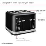 KitchenAid 4 Slice Toaster, KMT4109BM, Black Matte