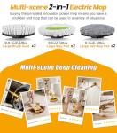 qimedo 6000mAh Battery Cordless Electric Mop M3 Pro, 800RPM Electric Power Scrubber & Mops for Floor Cleaning, Automatic Spin Mops with Smart Display,Rotating Mop with LED Light & Water Spray