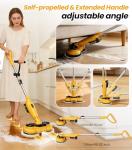 qimedo 6000mAh Battery Cordless Electric Mop M3 Pro, 800RPM Electric Power Scrubber & Mops for Floor Cleaning, Automatic Spin Mops with Smart Display,Rotating Mop with LED Light & Water Spray