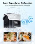 SenCre Nugget Ice Maker with Handle, 40lbs/Day Countertop Ice Maker Ready in 5 Mins, Soft Sonic Ice, Auto-Cleaning Ice Makers Portable Ice Machine for Home Kitchen Office Party & Large Families